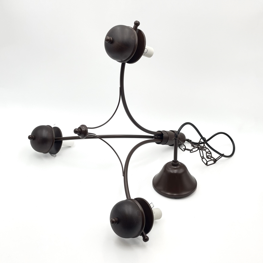 Brilagi - LED Lampadario a sospensione con catena COTTAGE 3xE14/40W/230V quercia/bianco