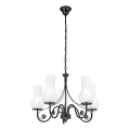 Brilagi - LED Lampadario a sospensione con catena COTTAGE 5xE14/40W/230V nero/bianco