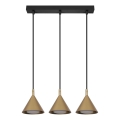 BRILAGI - LED Lampadario a sospensione con cavo CONE TRIPLE 3xGX53/15W/230V dorato
