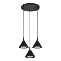 BRILAGI - LED Lampadario a sospensione con cavo CONE TRIPLE ROUND 3xGX53/15W/230V nero