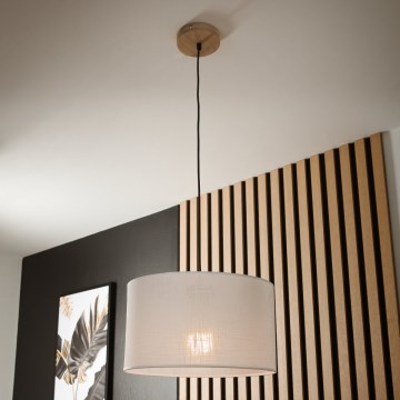 Brilagi - LED Lampadario a sospensione con filo ANTHONY 1xE27/60W/230V quercia/bianco