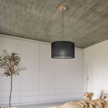 Brilagi - LED Lampadario a sospensione con filo ANTHONY 1xE27/60W/230V quercia/nero