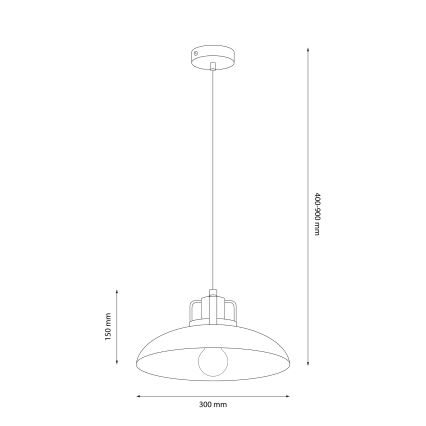 Brilagi - LED Lampadario a sospensione con filo FLAMENGO 1xE27/60W/230V beige