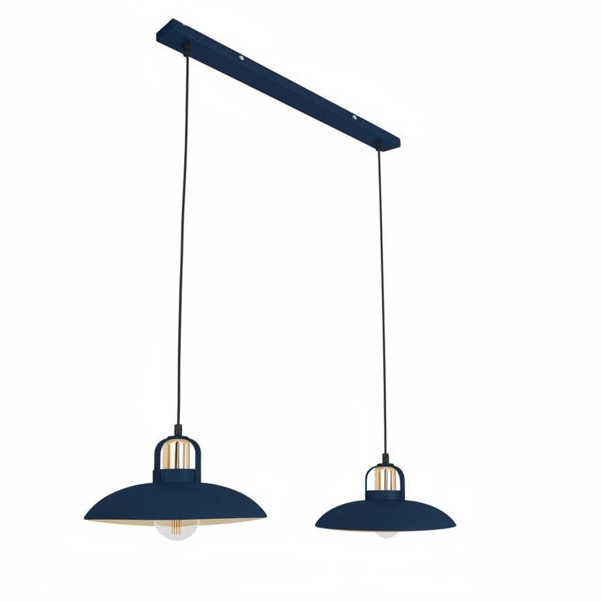Brilagi - LED Lampadario a sospensione con filo FLAMENGO 2xE27/60W/230V blu