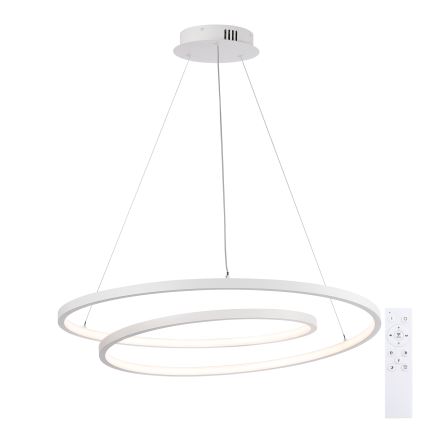 Brilagi - Lampadario LED dimmerabile a sospensione con cavo TWISTER LED/75W/230V 3000-6000K Ø 70 cm bianco + telecomando