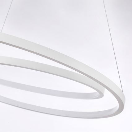 Brilagi - Lampadario LED dimmerabile a sospensione con cavo TWISTER LED/75W/230V 3000-6000K Ø 70 cm bianco + telecomando