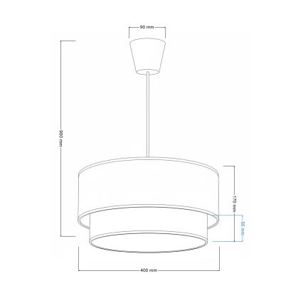 Brilagi - Lampadario LED a sospensione per bambini BOBO 1xE27/60W/230V Ø 40 cm bianco/verde con animaletti