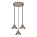 BRILAGI - LED Lampadario a sospensione su cavo CONE TRIPLE ROUND 3xGX53/15W/230V beige