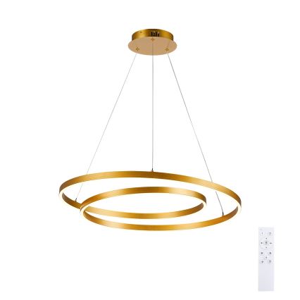 Brilagi - Lampadario dimmerabile a sospensione TWISTER LED/75W/230V 3000-6000K Ø 70 cm oro + telecomando