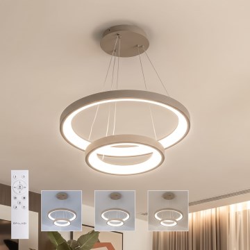 BRILAGI - LED Lampadario dimmerabile su cavo FALCON SLIM LED/68W/230V 3000-6500K pr. 50 cm beige + telecomando