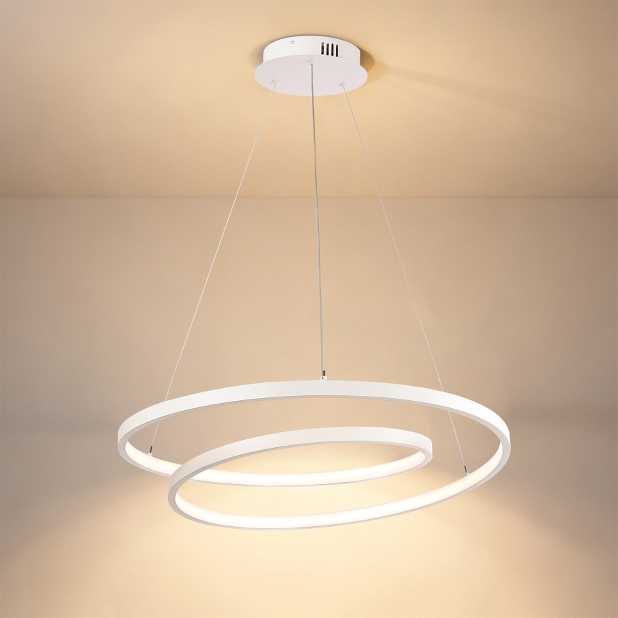 Brilagi - Lampadario LED dimmerabile su cavo TWISTER LED/48W/230V 3000-6000K diam. 50 cm bianco + telecomando