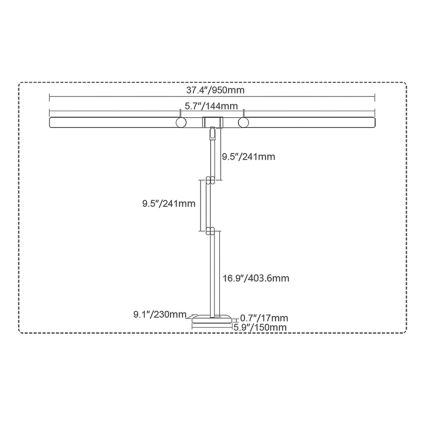 Brilagi - Lampe de bureau tactile dimmable à LED VARIO LED/24W/230V 3000-6500K CRI 92 noire