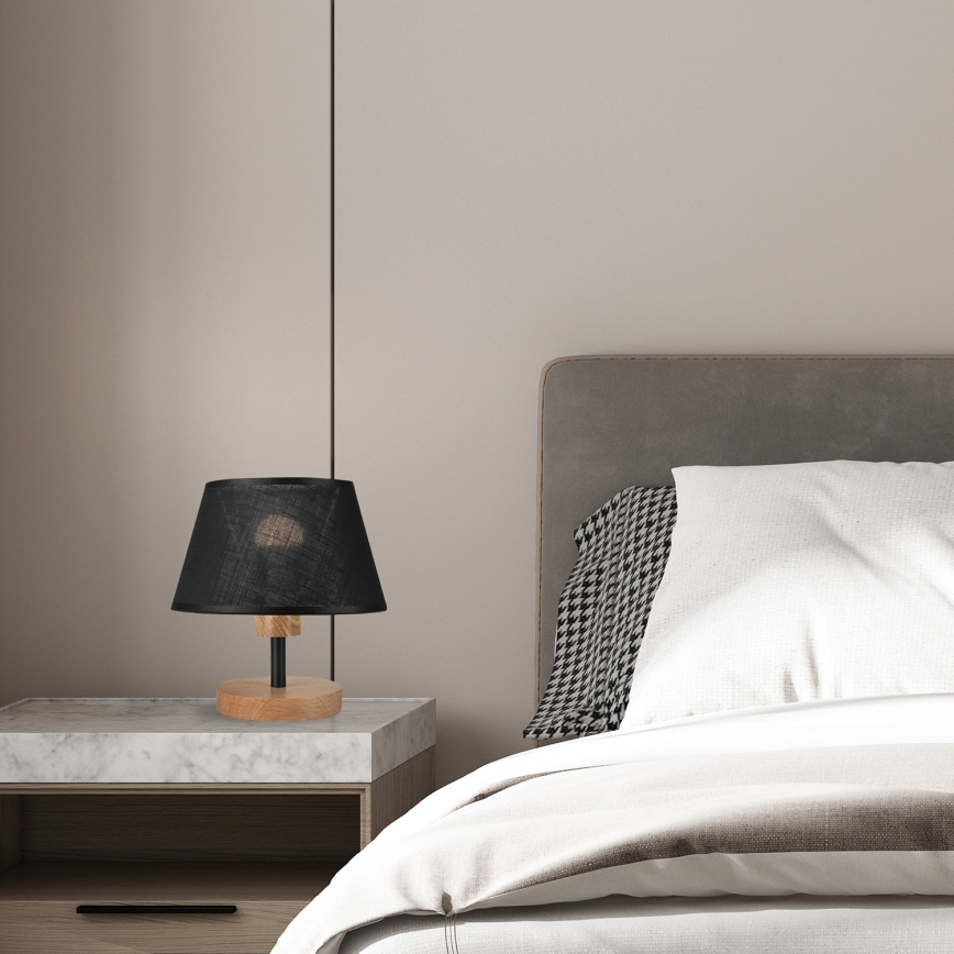 Brilagi - LED Lampe de table ANTHONY 1xE14/40W/230V chêne/noir