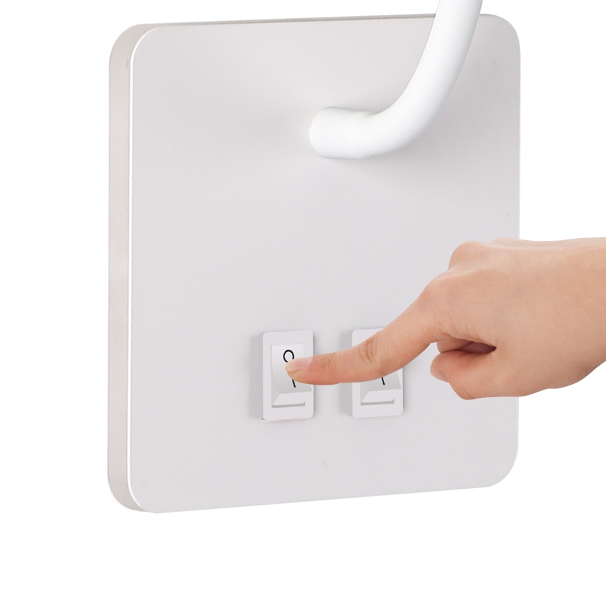BRILAGI - Lampe murale LED flexible MAYA DOUBLE LED/4W/230V + LED/3W blanche
