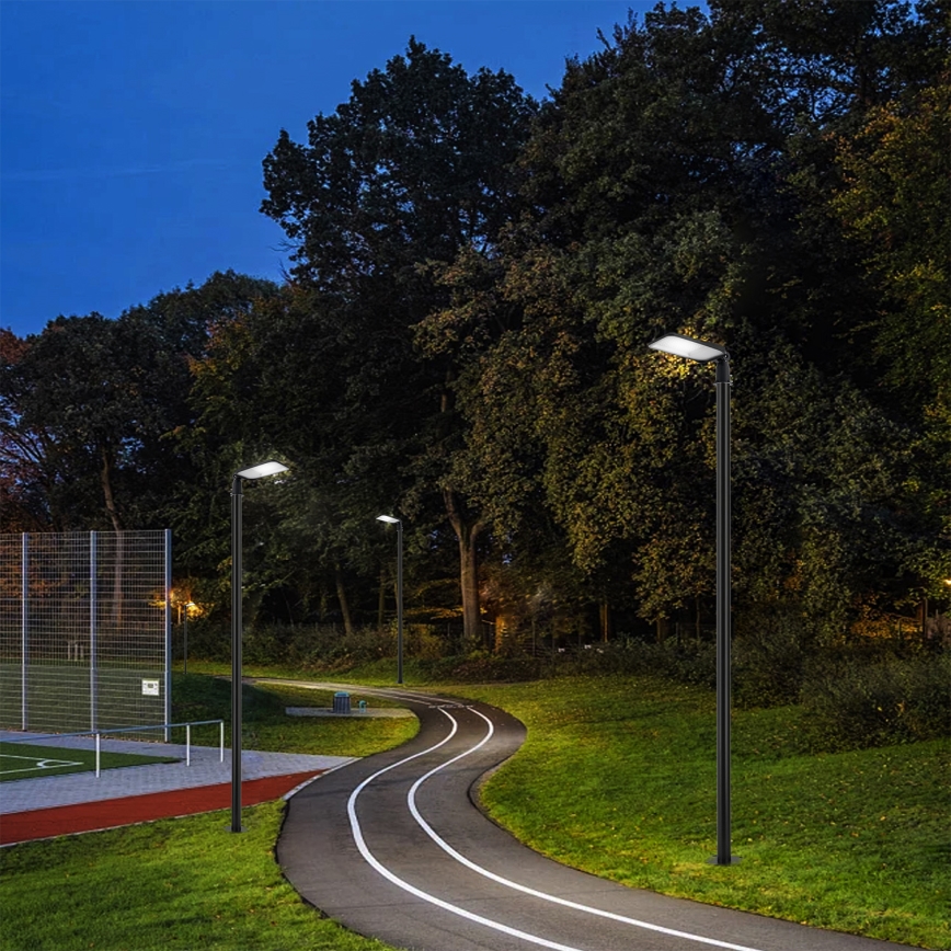 Brilagi - Lampione stradale LED per esterni con palo e snodo 3 m URBANLIGHT LED/100W/230V nero IP65
