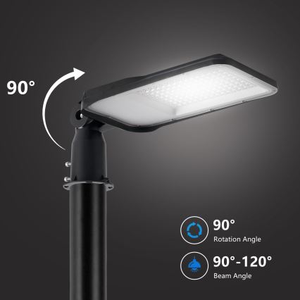 Brilagi - Lampione stradale LED per esterni con palo e snodo 3 m URBANLIGHT LED/100W/230V nero IP65