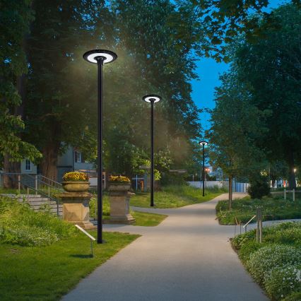 Brilagi - Lampione stradale LED da esterno con palo da 4 m URBANSPARK LED/120W/230V nero IP65