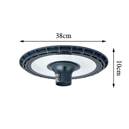 Brilagi - Lampione stradale LED da esterno con palo da 5 m URBANSPARK LED/120W/230V antracite IP65