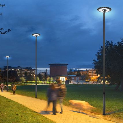 Brilagi - Lampada stradale per esterni con palo da 5 m URBANSPARK LED/120W/230V nera IP65