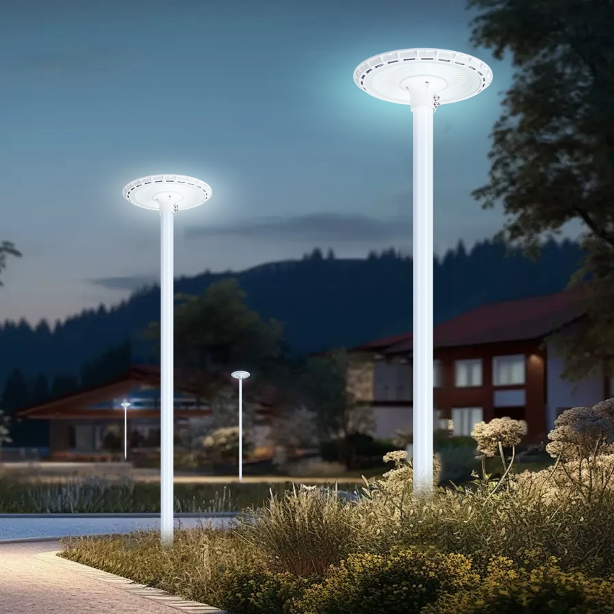 Brilagi - Lampione stradale LED da esterno con palo da 3 m URBANSPARK LED/120W/230V bianco IP65