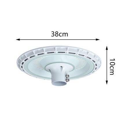 Brilagi - Lampione stradale LED da esterno con palo da 3 m URBANSPARK LED/120W/230V bianco IP65