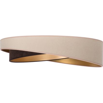 BRILAGI - Dimmbare LED-Deckenleuchte VELVET TWIST LED/36W/230V 3000-6000K Ø 65 cm Wi-Fi Tuya Beacon beige/braun/gold + Fernbedienung