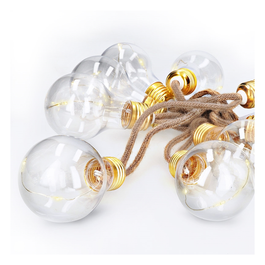 Brilagi - LED-Lichterkette 10xLED/3xAA 1,8 m warmweiß