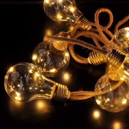 Brilagi - LED-Lichterkette 10xLED/3xAA 1,8 m warmweiß