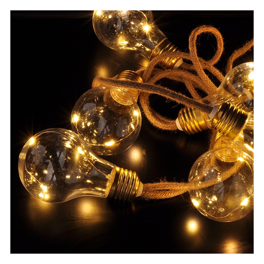 Brilagi - LED-Lichterkette 10xLED/3xAA 1,8 m warmweiß