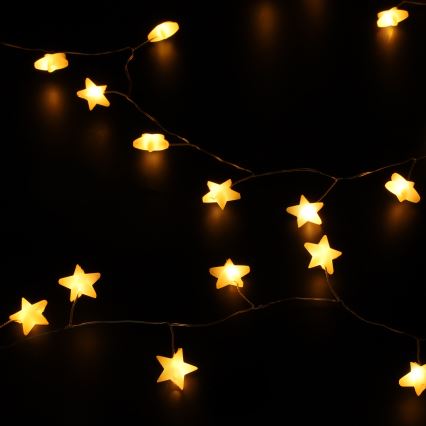 Brilagi - LED-Lichterkette 40xLED/3xAA 1,8m warmweiß Sterne