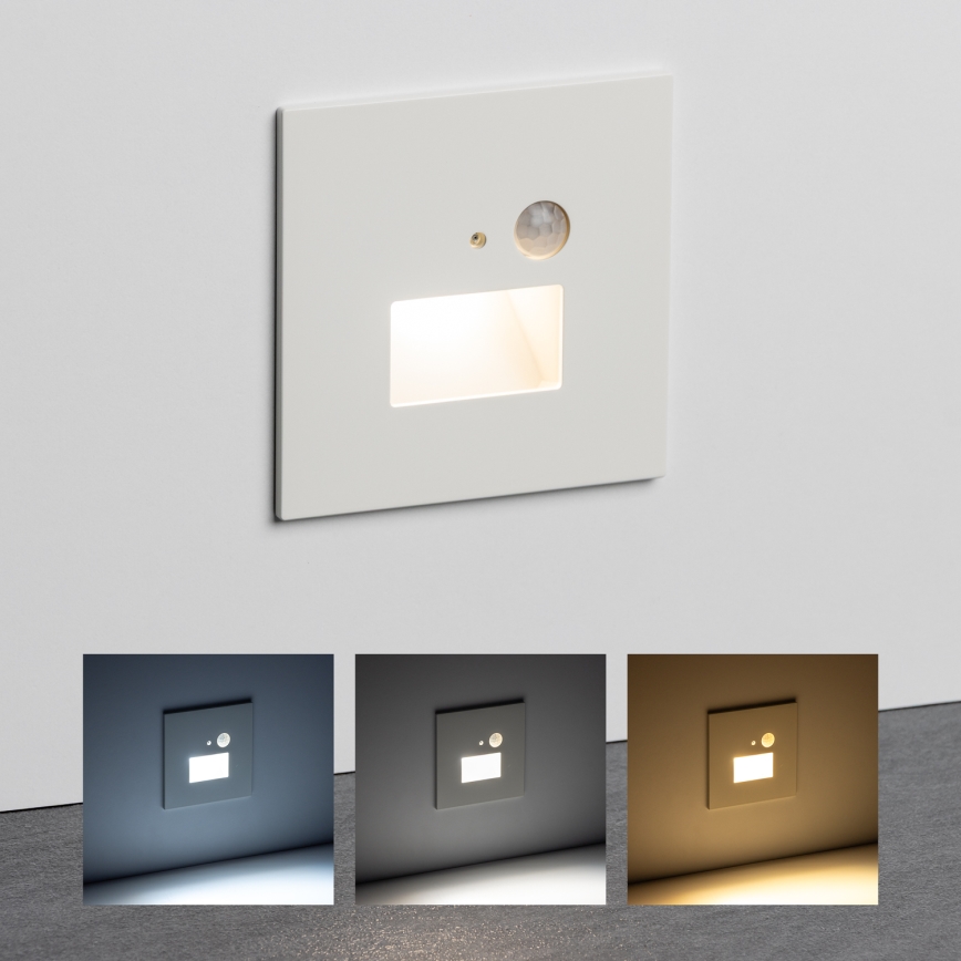 Brilagi - LED Luce per scale con sensore di movimento JACK LED/1,5W/230V 3000K/4000K/6500K bianco