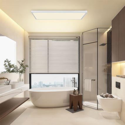 Brilagi - Plafonnier LED dimmable pour salle de bains FRAME SMART LED/96W/230V 120x60 cm 3000-6000K IP44 blanc + télécommande