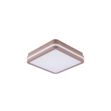 Brilagi - Plafonnier LED d'extérieur avec détecteur BENE LED/18W/230V 21,5x21,5 cm brun IP54