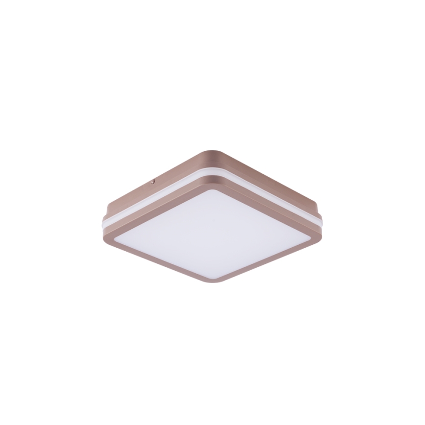 Brilagi - Plafonnier LED d'extérieur avec détecteur BENE LED/18W/230V 21,5x21,5 cm brun IP54