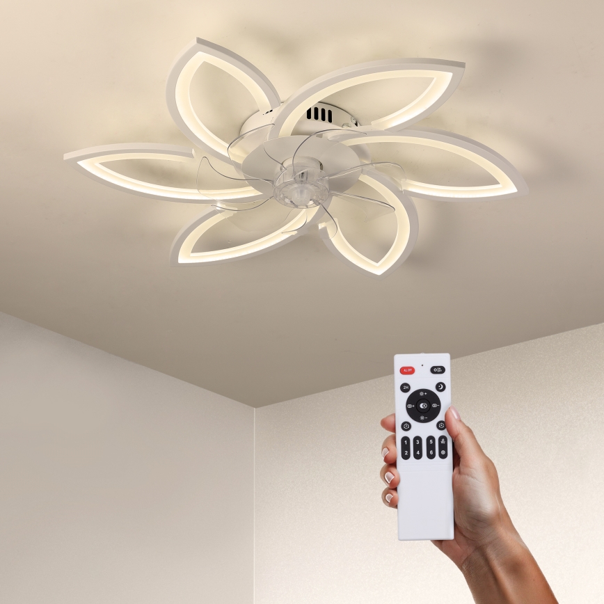 Brilagi - Plafonnier LED dimmable avec ventilateur LED/50W/230V 3000-6500K blanc + télécommande