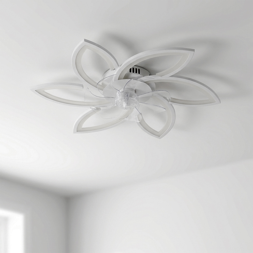 Brilagi - Plafonnier LED dimmable avec ventilateur LED/50W/230V 3000-6500K blanc + télécommande