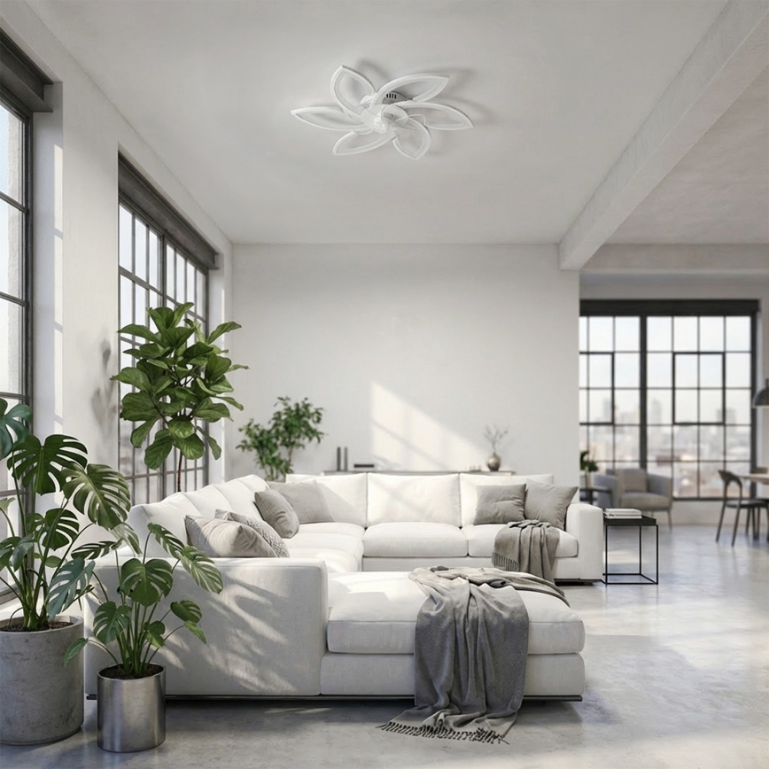 Brilagi - Plafonnier LED dimmable avec ventilateur LED/50W/230V 3000-6500K blanc + télécommande