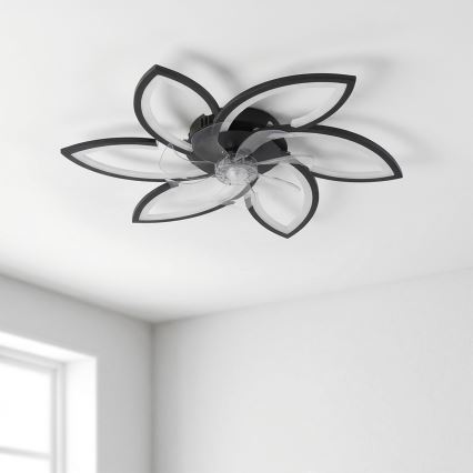 Brilagi - Plafonnier LED dimmable avec ventilateur LED/50W/230V 3000-6500K noir + télécommande