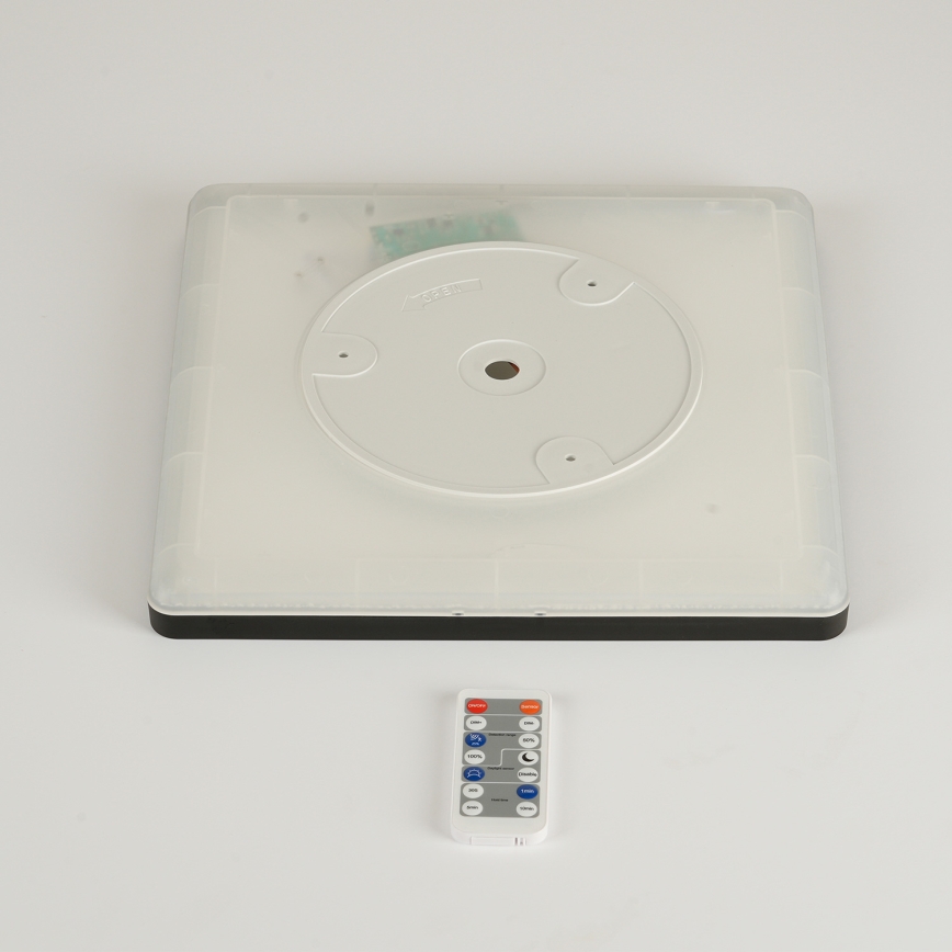 Brilagi - Luminaire LED dimmable avec capteur de mouvement et crépuscule ULTRA SLIM LED/18W/230V 30x30 cm + télécommande