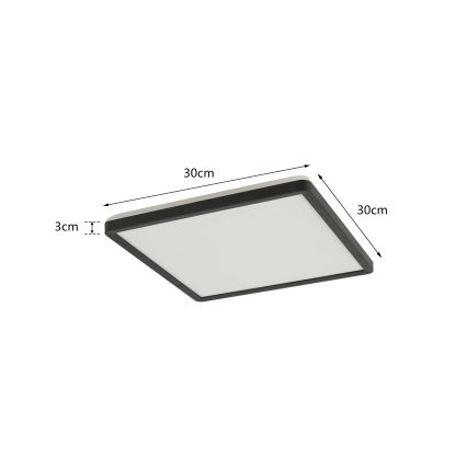 Brilagi - Luminaire LED dimmable avec capteur de mouvement et crépuscule ULTRA SLIM LED/18W/230V 30x30 cm + télécommande