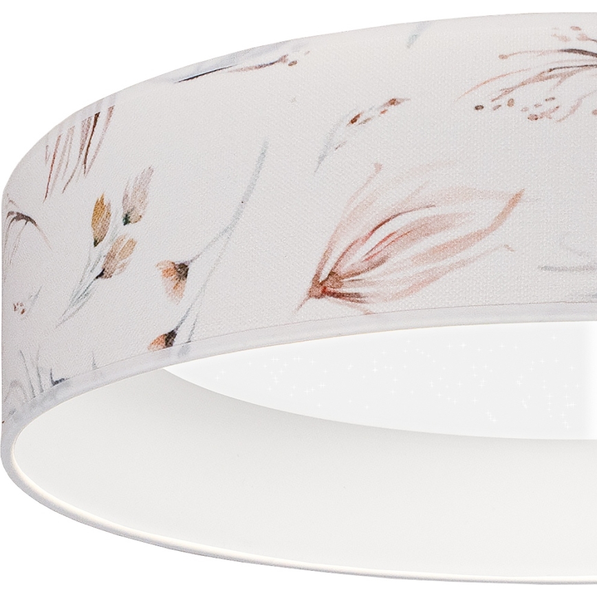 Brilagi - Plafonnier LED dimmable VELVET SMARTIX STARS LED/36W/230V 3000-6000K Ø 55 cm blanc/motifs floraux Wi-Fi Tuya Beacon + télécommande