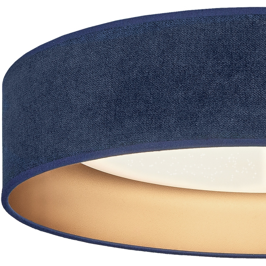 Brilagi - Plafonnier LED dimmable VELVET SMARTIX STARS, 36 W, 230 V, 3000–6000 K, Ø 55 cm, bleu/doré, Wi‑Fi Tuya Beacon + télécommande
