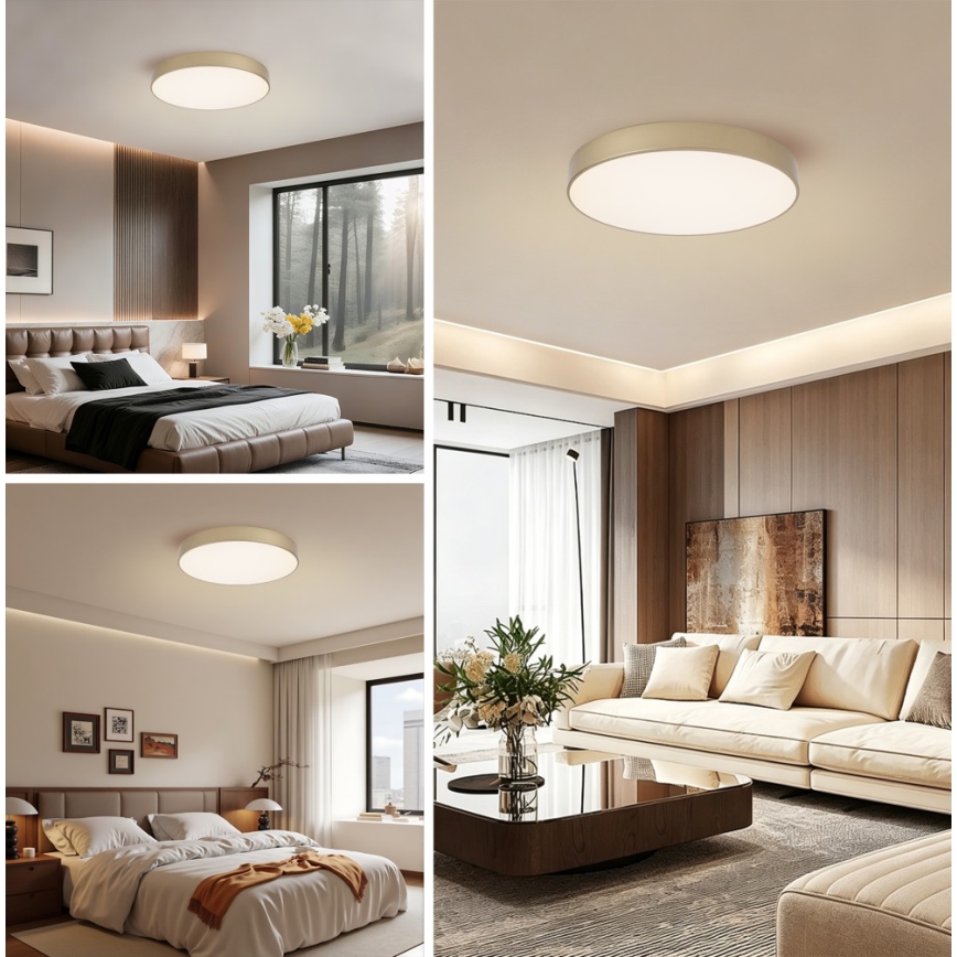 Brilagi - Plafonnier LED dimmable POOL SMART LED/60W/230V 3000-6000K Ø 50 cm Wi-Fi Tuya doré + télécommande