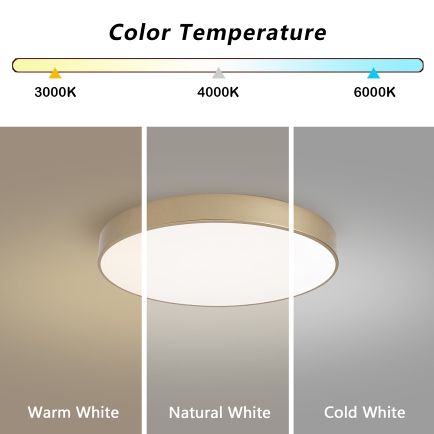 Brilagi - Plafonnier LED dimmable POOL SMART LED/60W/230V 3000-6000K Ø 50 cm Wi-Fi Tuya doré + télécommande