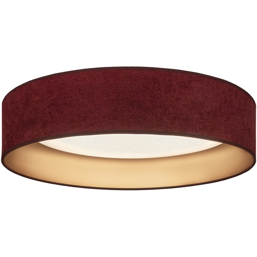 Brilagi - Plafonnier LED dimmable VELVET SMARTIX STARS LED/24W/230V 3000-6000K Ø 45 cm bordeaux/doré Wi-Fi Tuya Beacon + télécommande