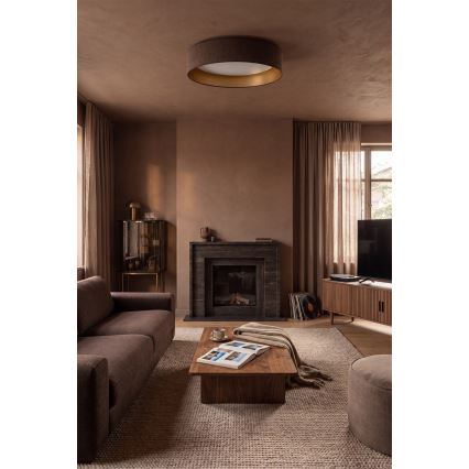 Brilagi - Plafonnier LED dimmable VELVET SMARTIX LED/24W/230V 3000–6000K Ø 45 cm marron/doré Wi-Fi Tuya Beacon + télécommande