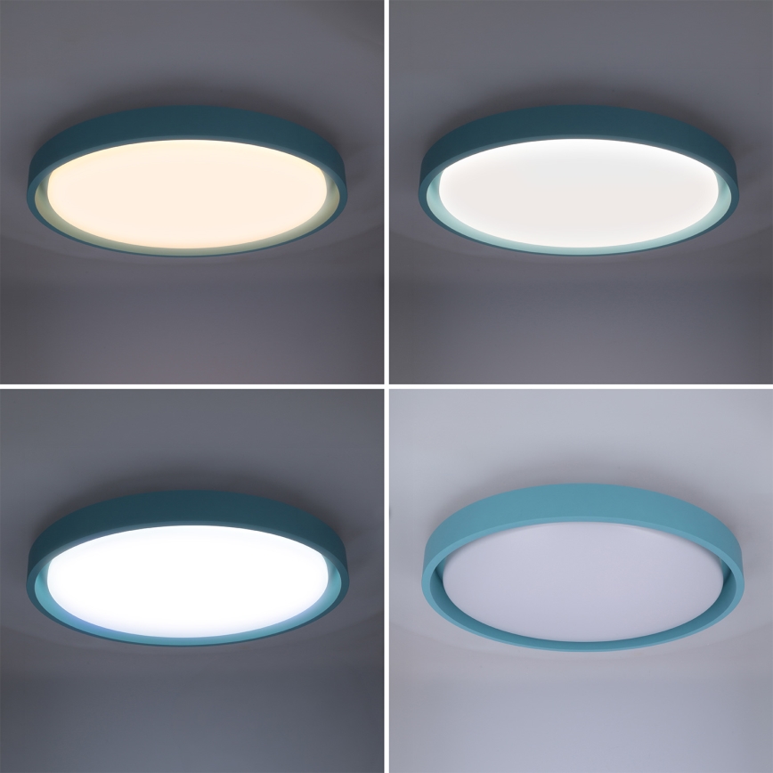 Brilagi - Plafonnier LED dimmable MATTEO LED/48W/230V 3000-6500K Ø 41 cm turquoise + télécommande