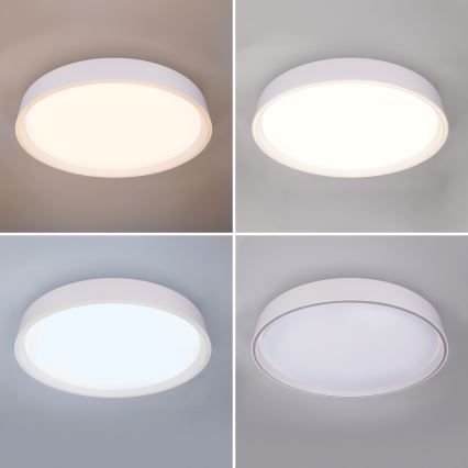 Brilagi - Plafonnier LED dimmable NANCI 60W/230V 3000–6500K Ø 49 cm blanc + télécommande