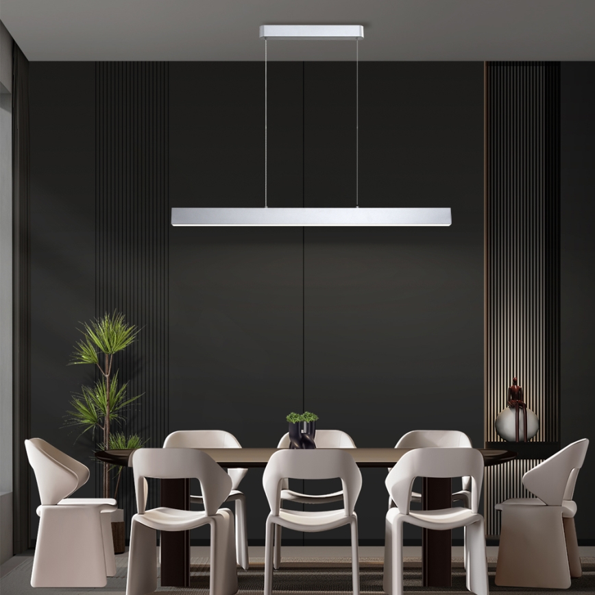 Brilagi - Suspension LED dimmable sur câble SLEEKLINE SMART LED/40W/230V 3000-6000K Wi-Fi Tuya argent + télécommande