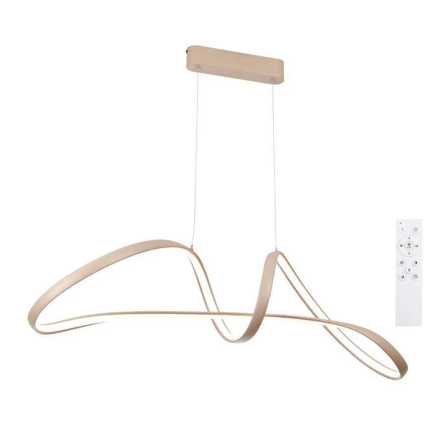 Brilagi - Suspension LED dimmable sur câble TWISTER LED/60W/230V 3000-6000K beige + télécommande